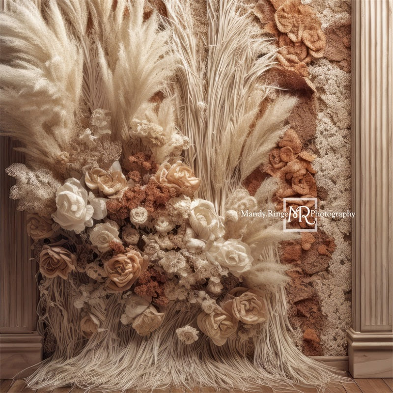 Kate Bohème Fleurs séchées Tapisserie Toile de fond conçue par Mandy Ringe - Kate Backdrop FR
