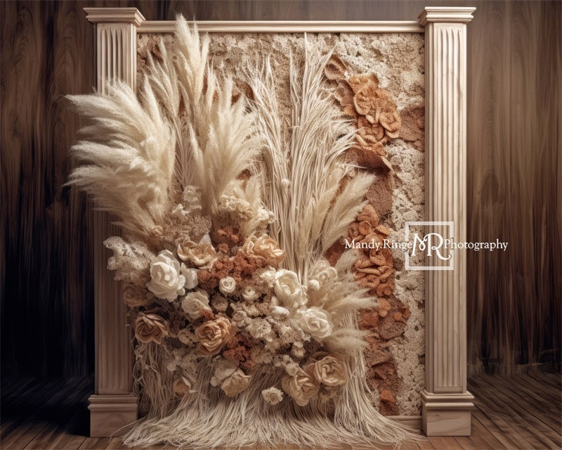 Kate Bohème Fleurs séchées Tapisserie Toile de fond conçue par Mandy Ringe - Kate Backdrop FR