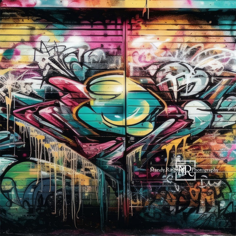 Kate Coloré Garçon Mur de graffitis Toile de fond conçue par Mandy Ringe Photographie