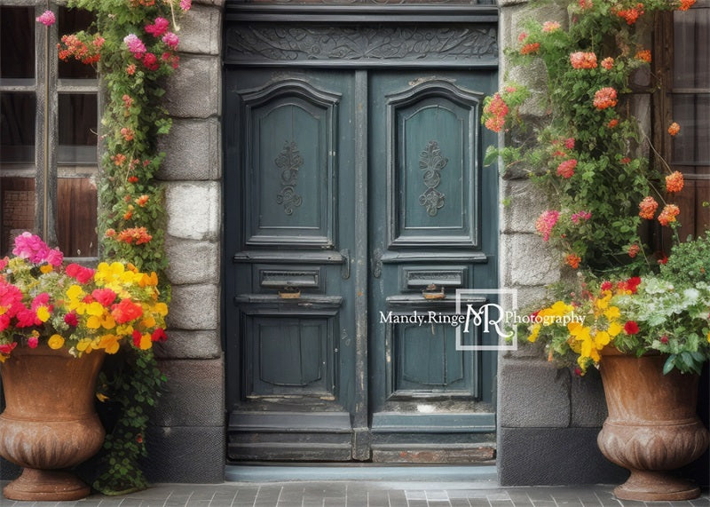 Kate Été Fleurs Porte ornée Toile de fond conçue par Mandy Ringe - Kate Backdrop FR