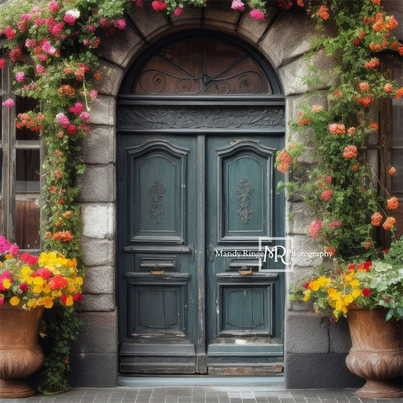 Kate Été Fleurs Porte ornée Toile de fond conçue par Mandy Ringe - Kate Backdrop FR