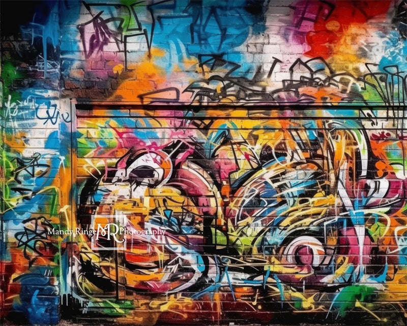 Kate Coloré Urbain Mur de graffitis Toile de fond conçue par Mandy Ringe