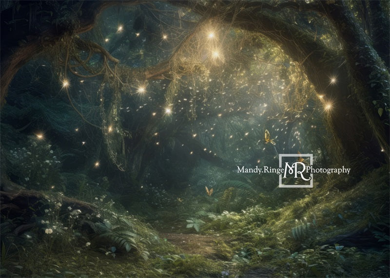 Kate Enchanté Forêt des fées Nuit Été Toile de fond conçue par Mandy Ringe - Kate Backdrop FR