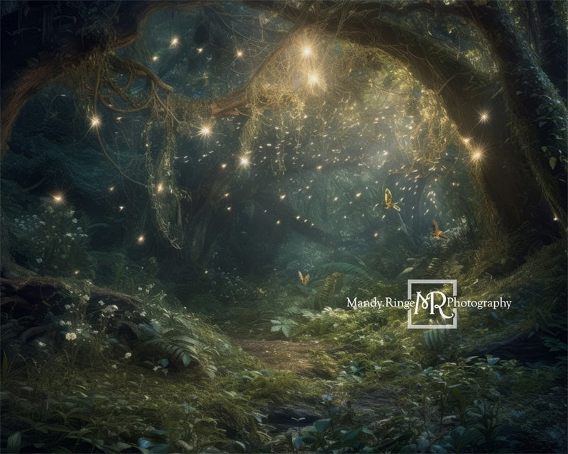 Kate Enchanté Forêt des fées Nuit Été Toile de fond conçue par Mandy Ringe