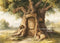 Kate Arbre en Bois de Cent Acres Toile de fond conçue par Mandy Ringe - Kate Backdrop FR