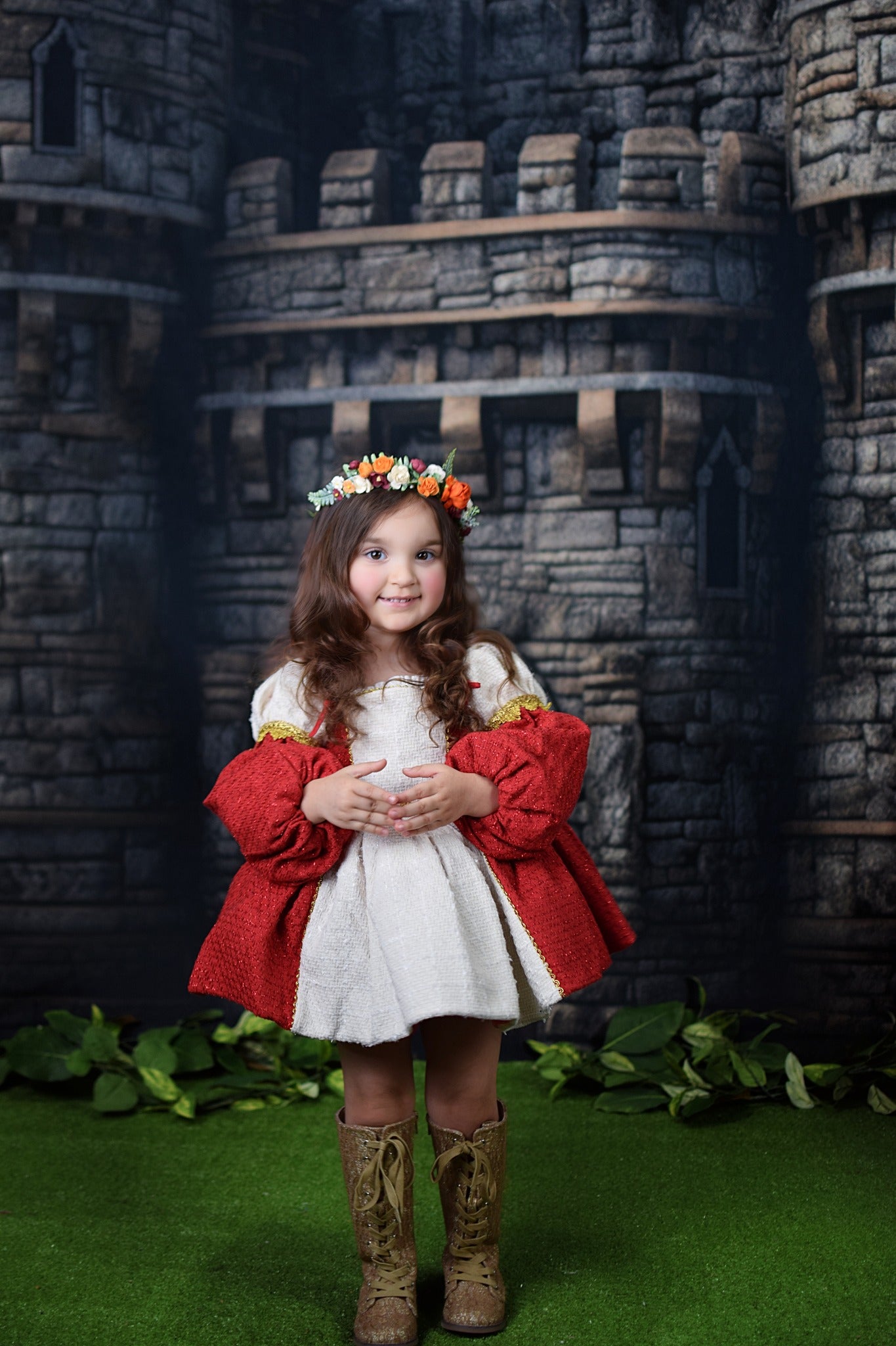 Kate Médiéval Château Extérieur Toile de fond conçue par Mandy Ringe - Kate Backdrop FR