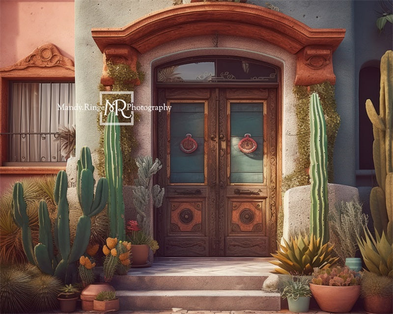 Kate Mexicain Hacienda Porche Toile de fond conçue par Mandy Ringe