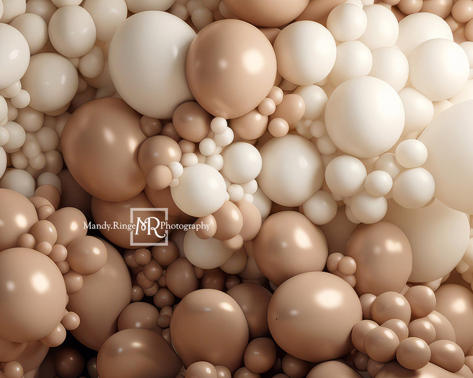 Kate Bohème Neutre Mur de Ballons Toile de fond conçue par Mandy Ringe