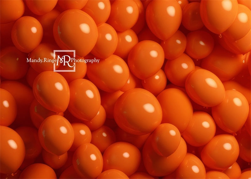 Kate Orange Mur de Ballons Toile de fond conçue par Mandy Ringe