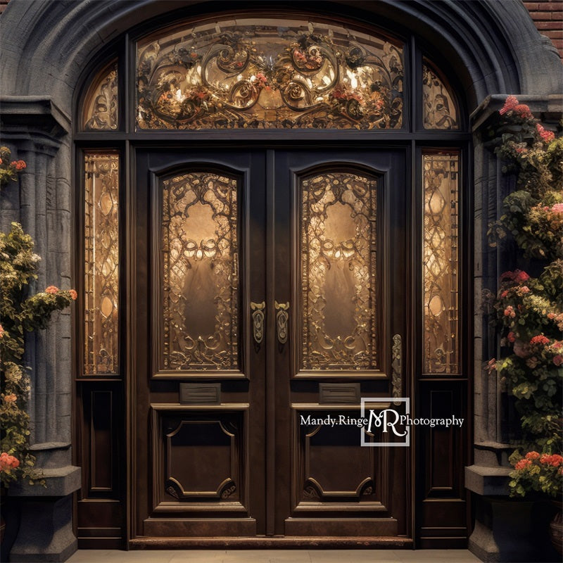 Kate Porte d'entrée Fleurs Nuit Toile de fond conçue par Mandy Ringe