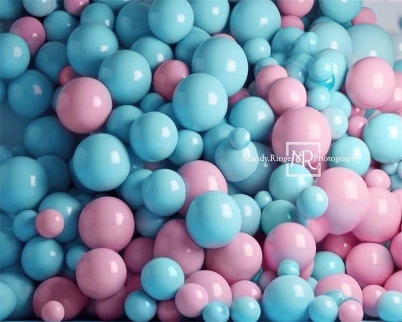 Kate Rose Bleu Mur de Ballons Toile de fond conçue par Mandy Ringe - Kate Backdrop FR