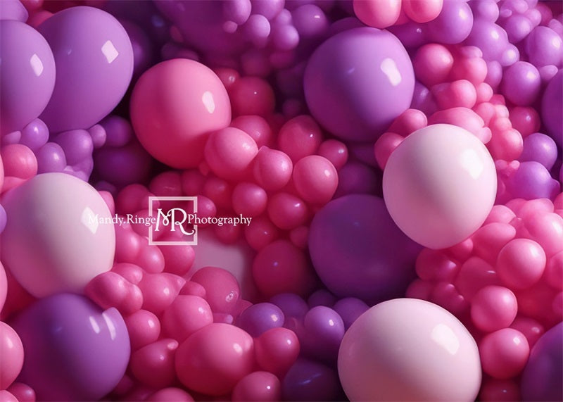 Kate Violet Rose Mur de Ballons Toile de fond conçue par Mandy Ringe - Kate Backdrop FR