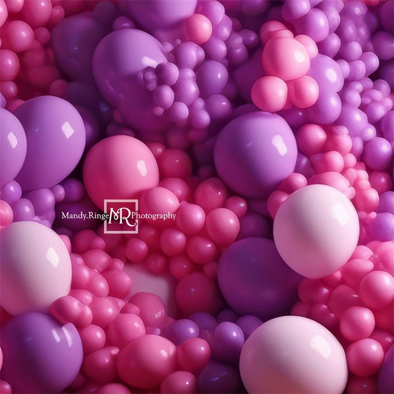 Kate Violet Rose Mur de Ballons Toile de fond conçue par Mandy Ringe - Kate Backdrop FR