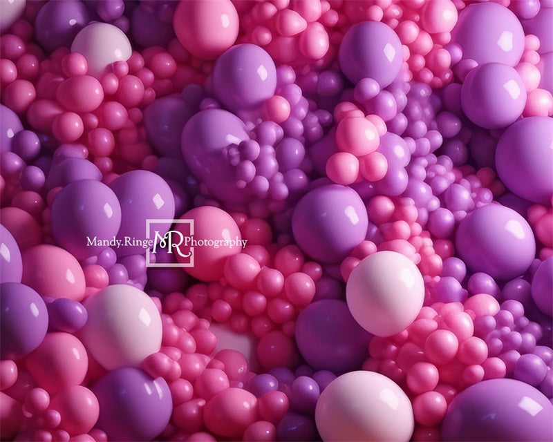 Kate Violet Rose Mur de Ballons Toile de fond conçue par Mandy Ringe - Kate Backdrop FR