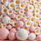 Kate Rose Blanc Ballons Marguerites Toile de fond conçue par Mandy Ringe - Kate Backdrop FR