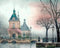 Kate Jour de pluie Paris Vintage Toile de fond conçu par Angela Marie Photographie - Kate Backdrop FR