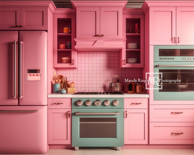 Kate Rose Maison de poupées Cuisine Toile de fond conçue par Mandy Ringe - Kate Backdrop FR