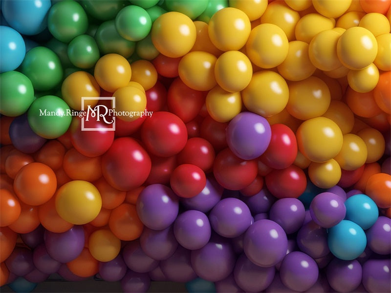 Kate Mur de Ballons Coloré Anniversaire Toile de fond conçue par Mandy Ringe