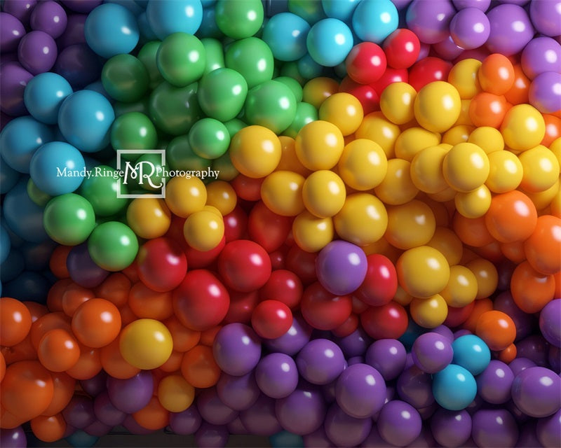 Kate Mur de Ballons Coloré Anniversaire Toile de fond conçue par Mandy Ringe