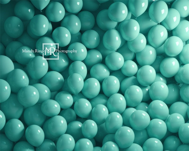 Kate Turquoise Mur de Ballons Toile de fond conçue par Mandy Ringe