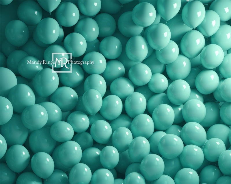 Kate Turquoise Mur de Ballons Toile de fond conçue par Mandy Ringe - Kate Backdrop FR