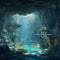 Kate Sous-marin Sirène Grotte Bleu Toile de fond conçue par Mandy Ringe - Kate Backdrop FR