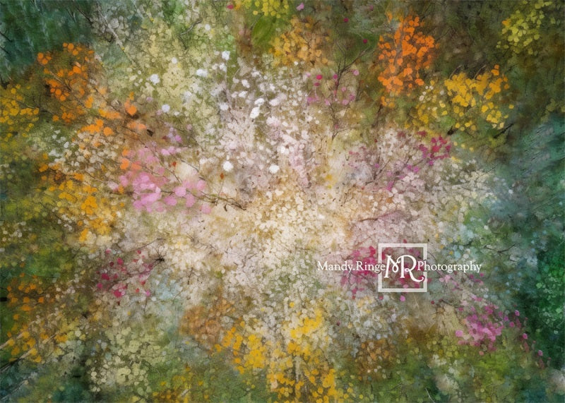 Kate Aquarelle Printemps Forêt Toile de fond conçue par Mandy Ringe - Kate Backdrop FR