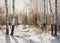 Kate Aquarelle Hiver Forêt Neige Toile de fond conçue par Mandy Ringe - Kate Backdrop FR