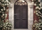 Kate Blanc Arche de Fleurs Porte Toile de fond conçue par Mandy Ringe - Kate Backdrop FR