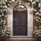 Kate Blanc Arche de Fleurs Porte Toile de fond conçue par Mandy Ringe - Kate Backdrop FR