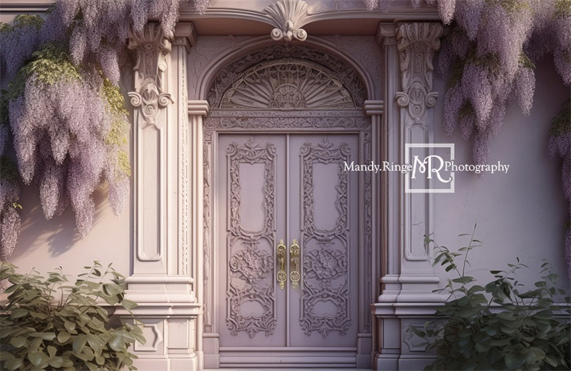Kate Glycine Violet clair Porte ornée Toile de fond conçue par Mandy Ringe - Kate Backdrop FR