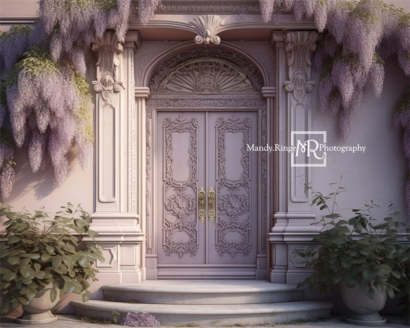 Kate Glycine Violet clair Porte ornée Toile de fond conçue par Mandy Ringe - Kate Backdrop FR