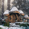 Kate Hiver Neige Maison Champignon Toile de fond pour la photographie - Kate Backdrop FR