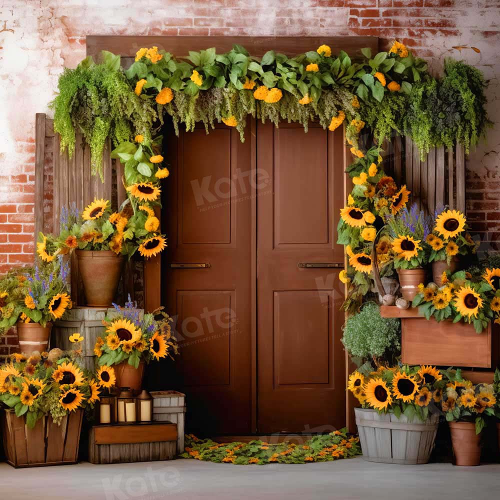 Kate Tournesol Été Porte Mur Toile de fond Conçu par Chain Photographie - Kate Backdrop FR