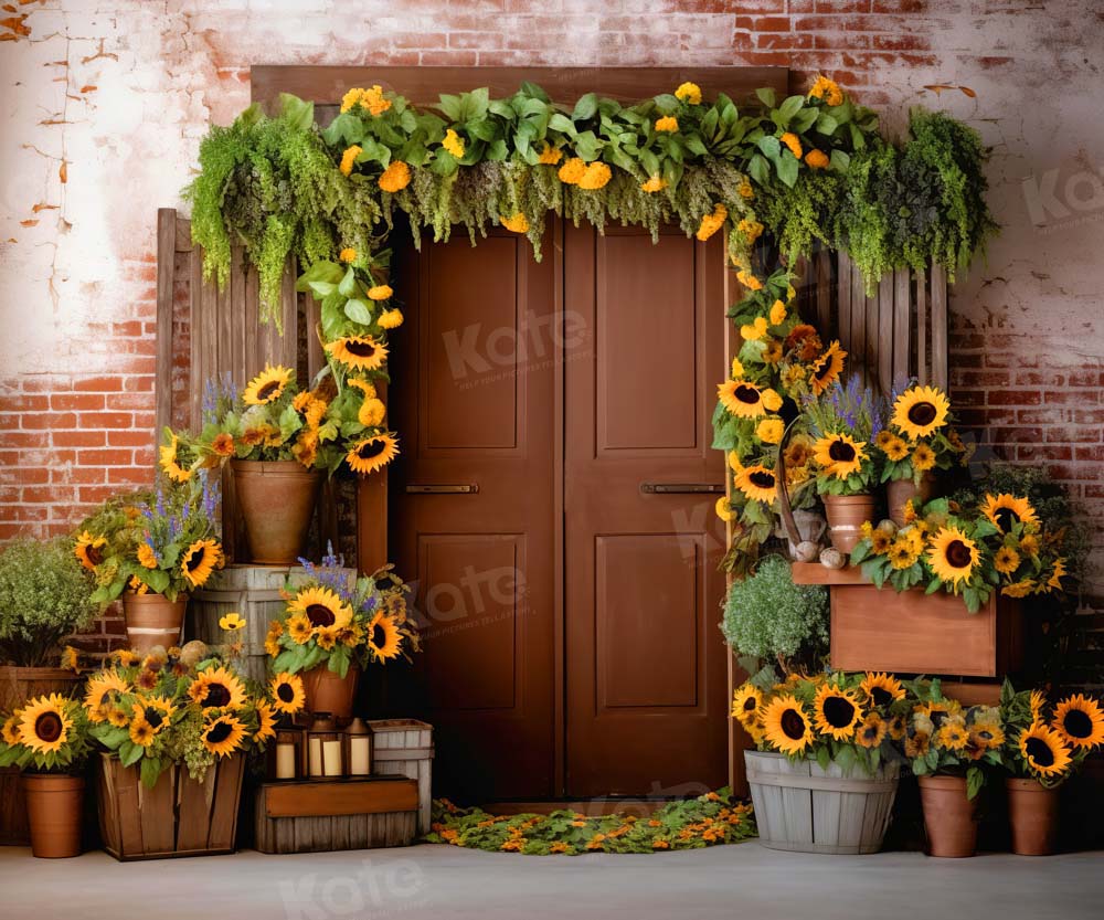 Kate Tournesol Été Porte Mur Toile de fond Conçu par Chain Photographie - Kate Backdrop FR