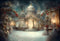 Kate Hiver Noël Neige Architecture Église Toile de fond pour la photographie - Kate Backdrop FR