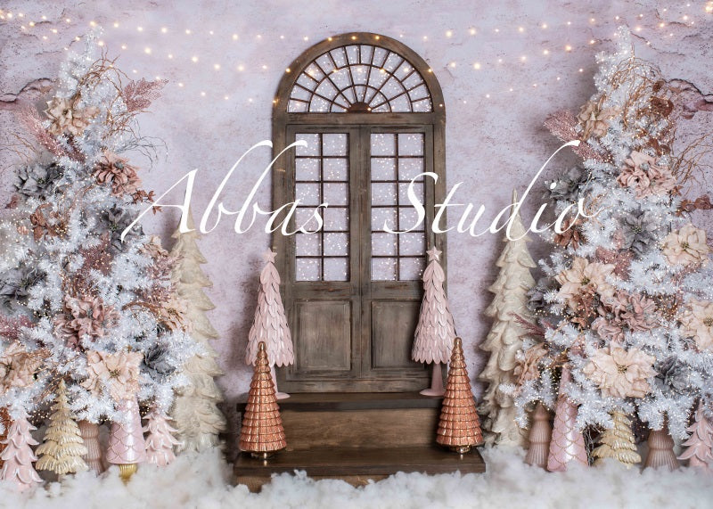 Kate Noël Rose Dehors Porte simple Lumières Toile de fond conçue par Abbas Studio - Kate Backdrop FR