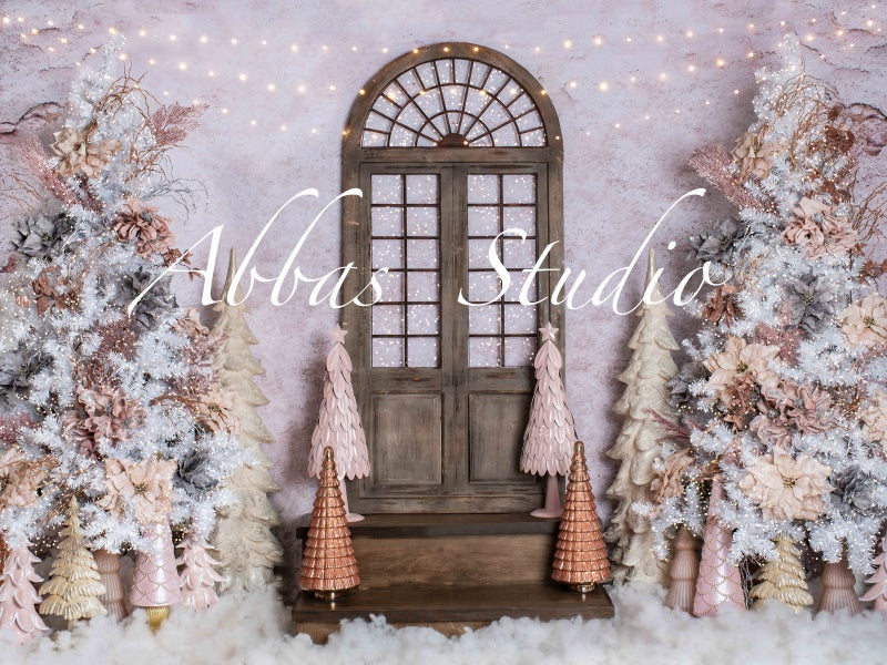 Kate Noël Rose Dehors Porte simple Lumières Toile de fond conçue par Abbas Studio - Kate Backdrop FR