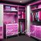 Kate Armoire Poupée Rose Toile de fond conçue par Megan Leigh - Kate Backdrop FR