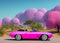 Kate Poupée Voiture de Rêve Rose Toile de fond conçue par Megan Leigh - Kate Backdrop FR