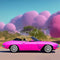 Kate Poupée Voiture de Rêve Rose Toile de fond conçue par Megan Leigh - Kate Backdrop FR