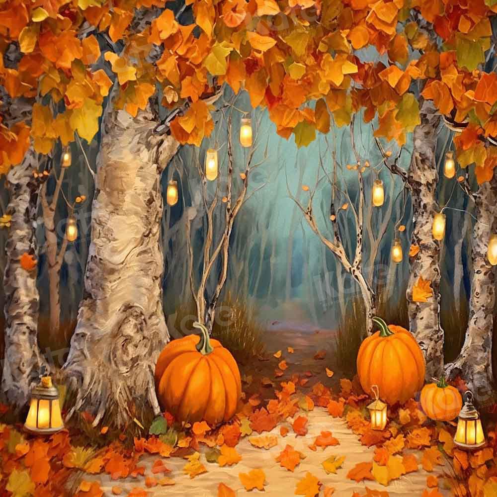 Kate Automne Citrouille Forêt Toile de fond Conçu par Chain Photographie - Kate Backdrop FR