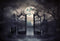 Kate Halloween Manoir Nuit Lune Toile de fond Conçu par Chain Photographie - Kate Backdrop FR