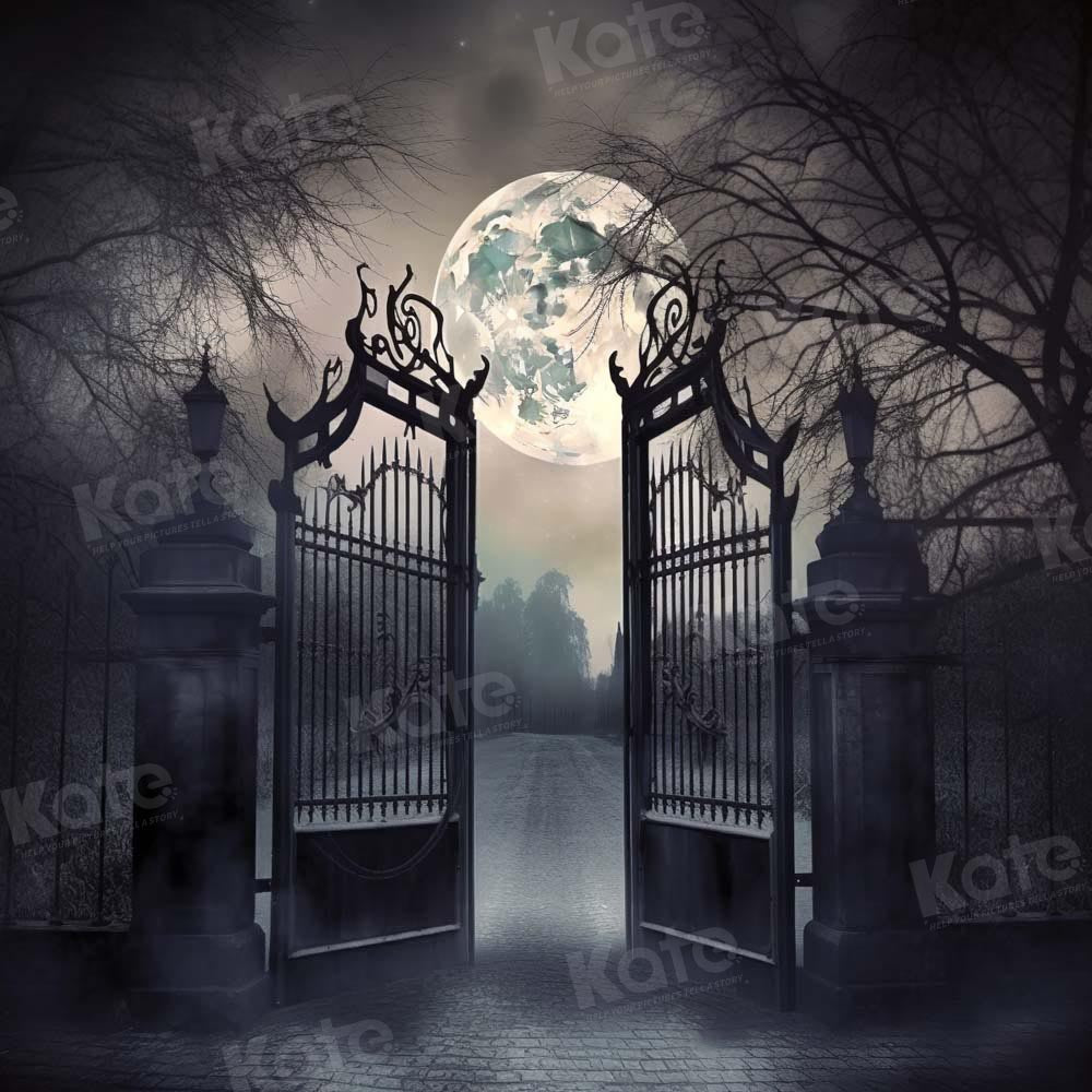 Kate Halloween Manoir Nuit Lune Toile de fond Conçu par Chain Photographie