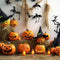 Kate Halloween Citrouille Paille Chauve-souris Toile de fond Conçu par Chain Photographie - Kate Backdrop FR