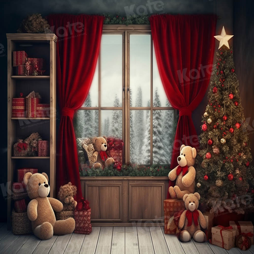 Kate Sapin de Noël Cadeaux Hiver Intérieur Toile de fond Conçu par Chain Photographie - Kate Backdrop FR