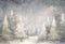 Kate Beaux-Arts Hiver Noël Forêt enneigée Arbres Toile de fond conçue par GQ - Kate Backdrop FR