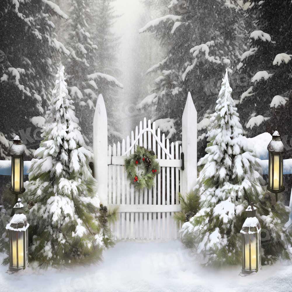 Kate Sapin de Noël Neige Hiver Toile de fond Conçu par Chain Photographie - Kate Backdrop FR