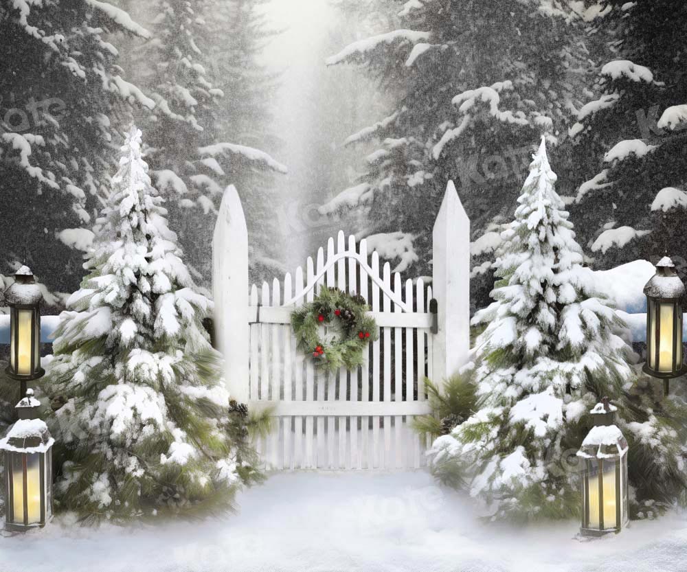 Kate Sapin de Noël Neige Hiver Toile de fond Conçu par Chain Photographie - Kate Backdrop FR