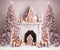 Kate Rose Sapin de Noël Cheminée Toile de fond pour la photographie - Kate Backdrop FR